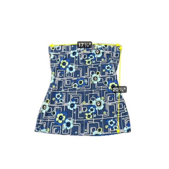 No Boundaries Reversible Tube Top Really Royal Sz Large 11/13 Juniors Floral NWT - Picture 6 of 8